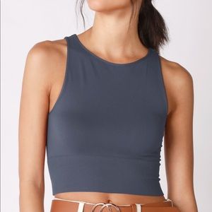 NWT Nikibiki Solid High Neck Crop top